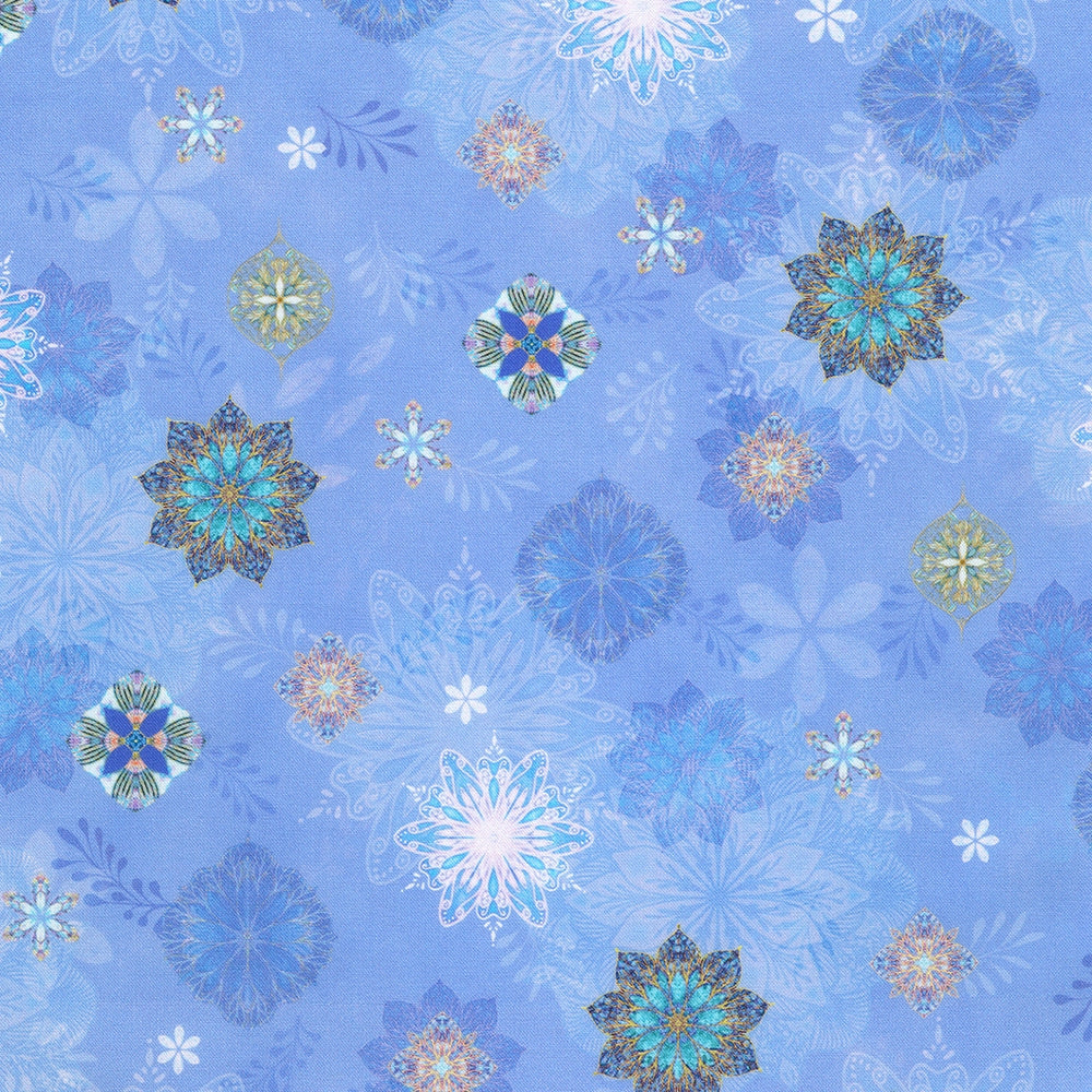 Tossed Floating Medallions - Periwinkle