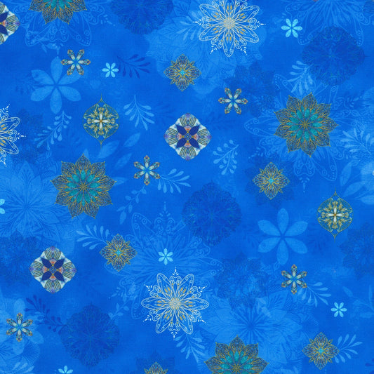 Tossed Floating Medallions - Azure
