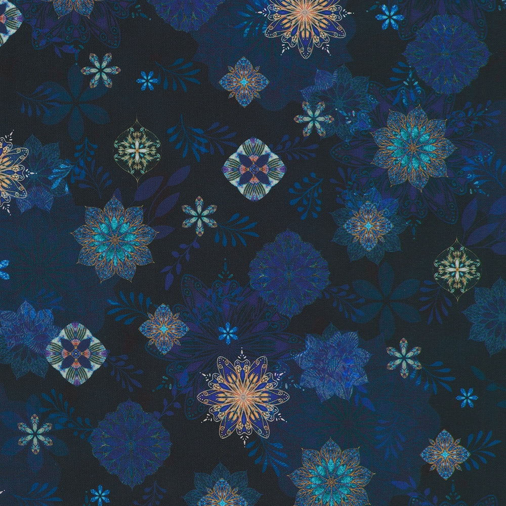 Tossed Floating Medallions - Midnight