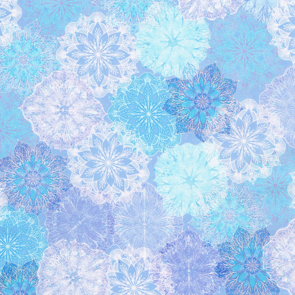 Tonal Packed Medallions - Mist