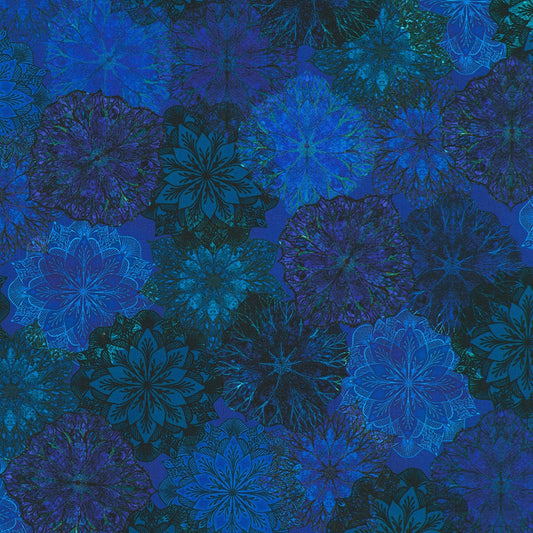 Tonal Packed Medallions - Ocean