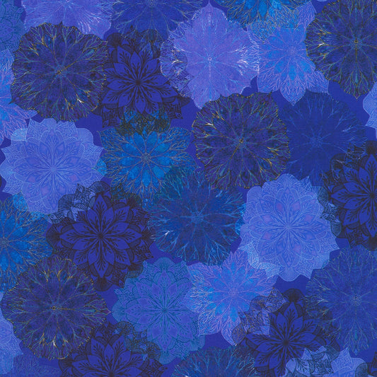 Tonal Packed Medallions - Indigo