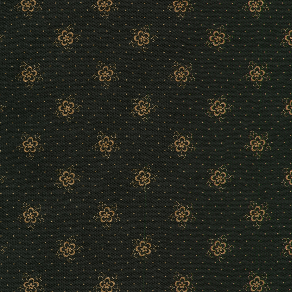 Flowers Pin Dots - Jet
