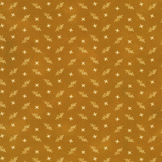 Diagonal Dot Cluster Dot Crosses - Gold