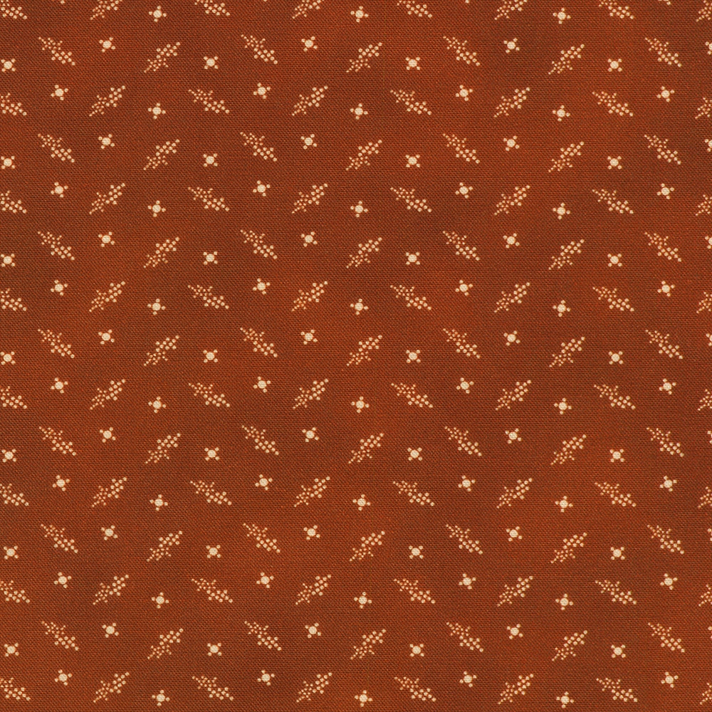 Diagonal Dot Cluster Dot Crosses - Rust