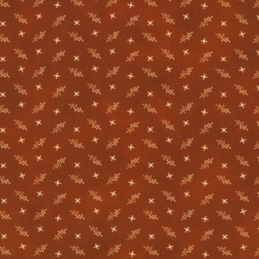 Diagonal Dot Cluster Dot Crosses - Rust