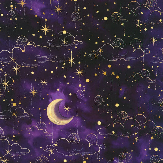 Moon Stars Night Sky - Iris