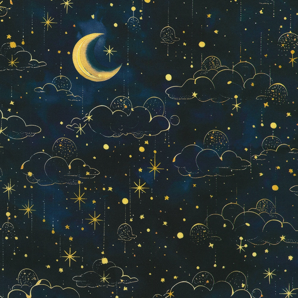 Moon Stars Night Sky - Midnight