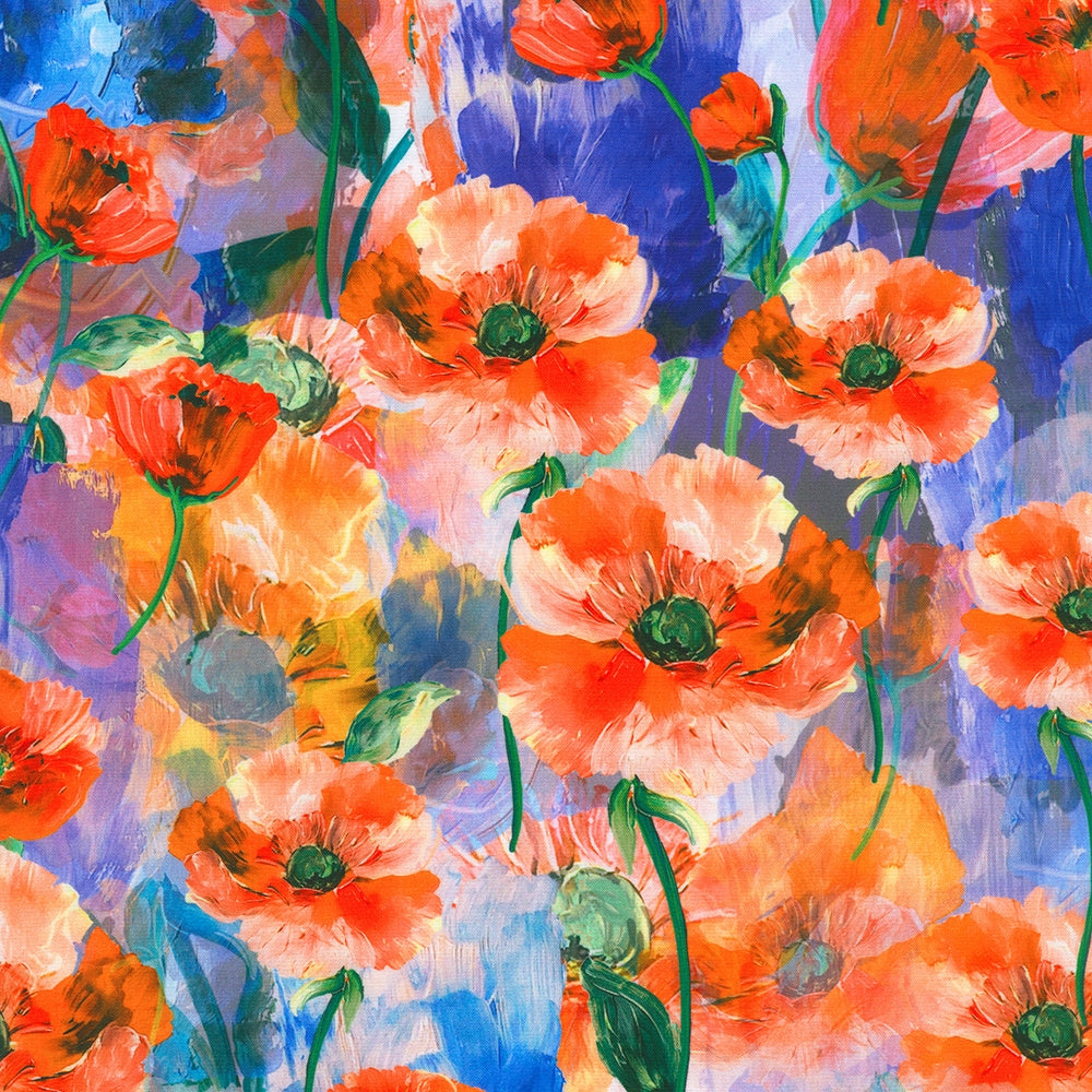 Packed Large Flowers - Peach