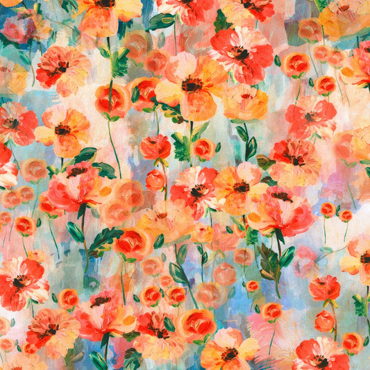 Medium Stemmed Florals - Coral