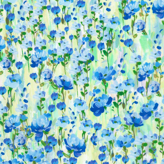 Small Stemmed Florals - Blue Yonder