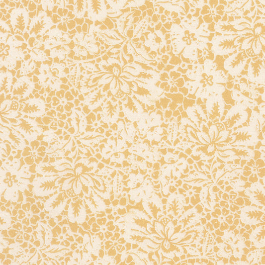 Packed Line Drawn Flowers - Gold