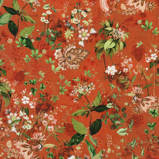 Tossed Florals Leaves - Sienna
