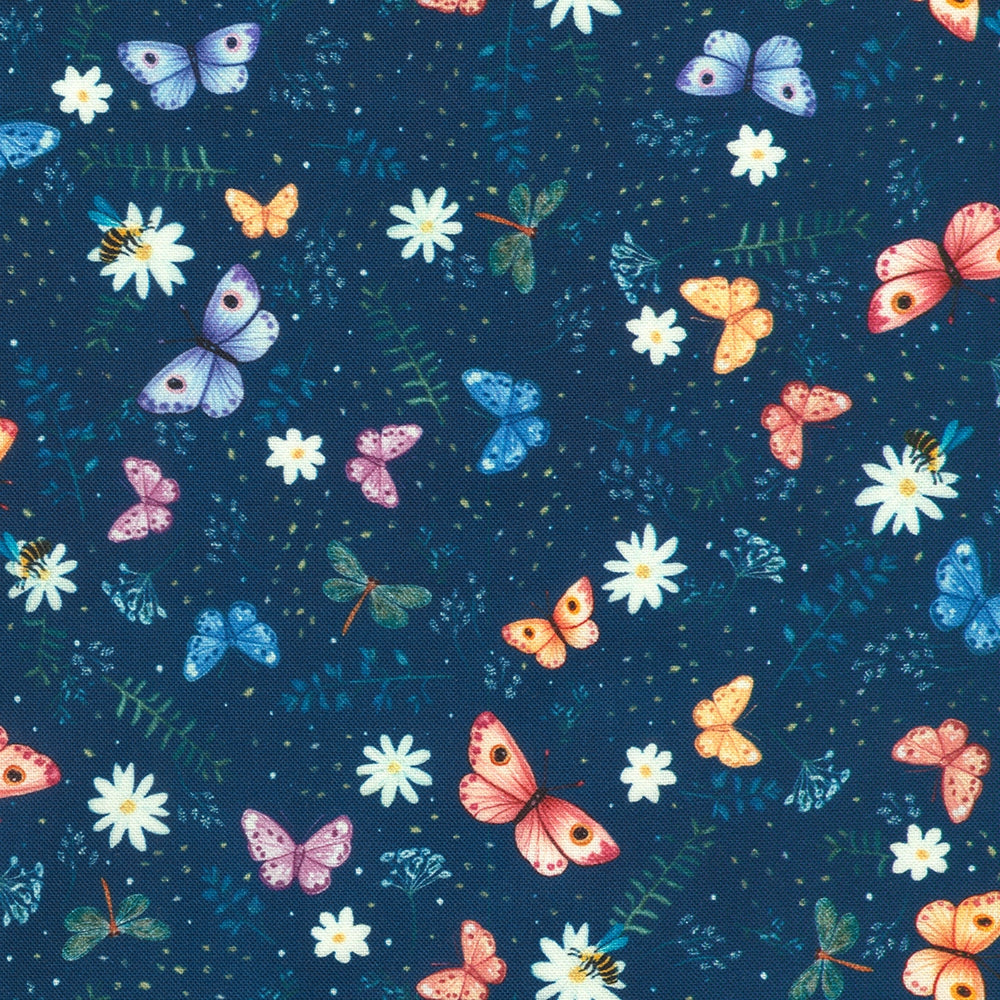 Butterflies - Teal Blue