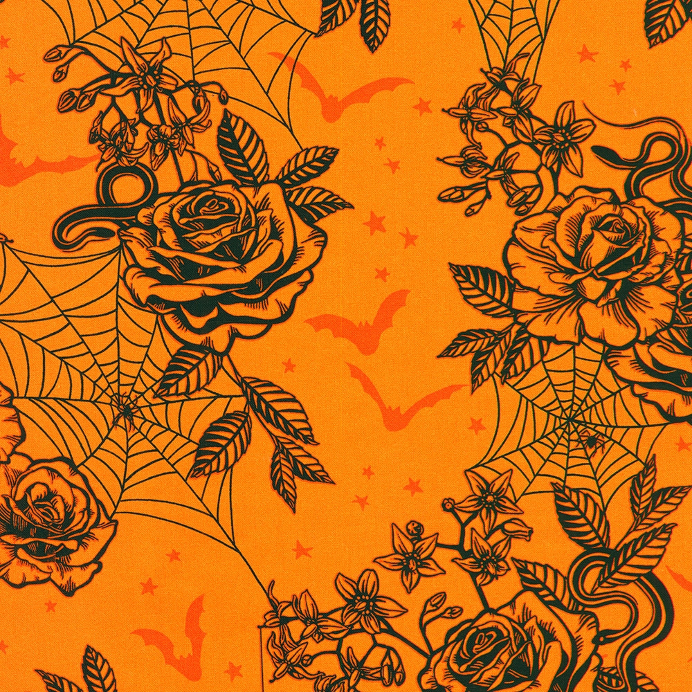 Florals Webs Bats - Ember