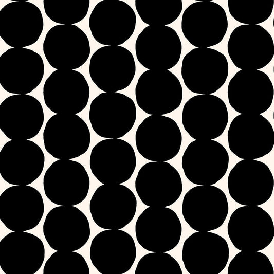 Large Dot Stripe - Ebony/Porcelain