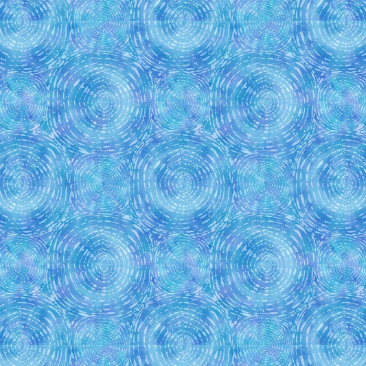 Circular Grunge Texture - Mist Blue