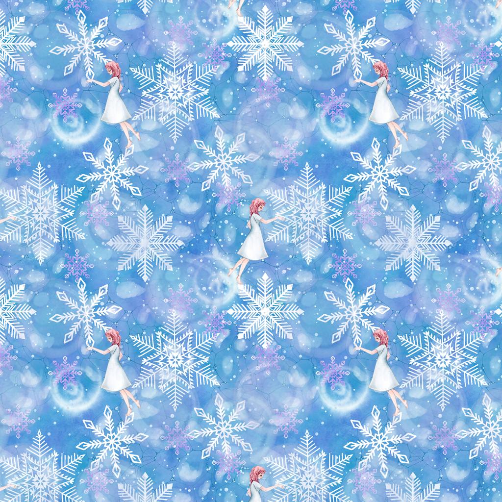 Snowflakes and Fairies - Mist Blue