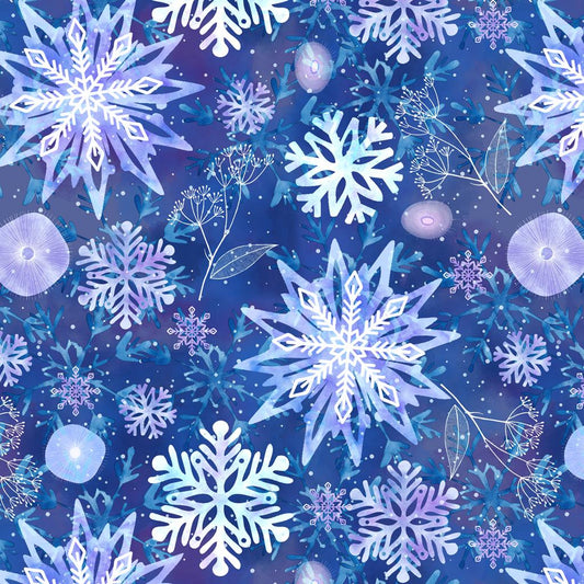 Large Snowflakes - Sapphire Blue