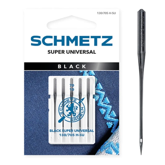 Black Super Universal Needles 70/10 pack of 5