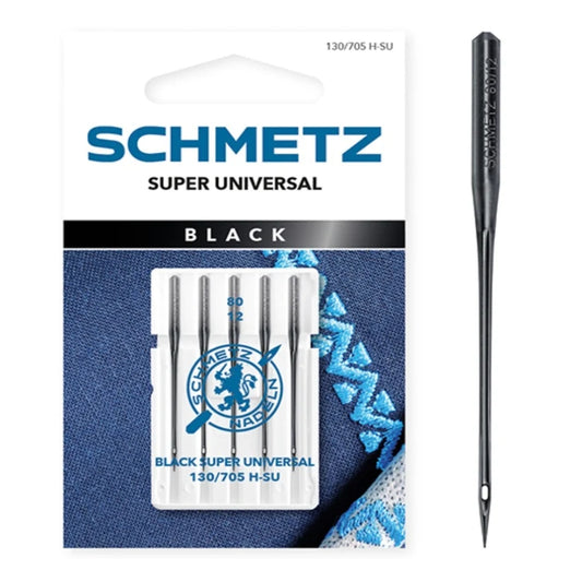 Black Super Universal Needles 80/12 Pack of 5