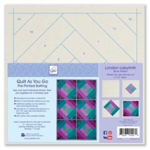 Quilt As You Go Pre Printed Wadding 80/20