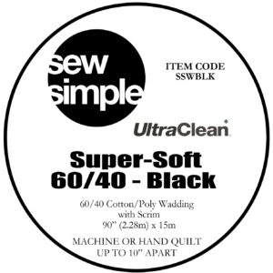Sew Simple Super-Soft 60/40 Black Cotton/Poly Blend